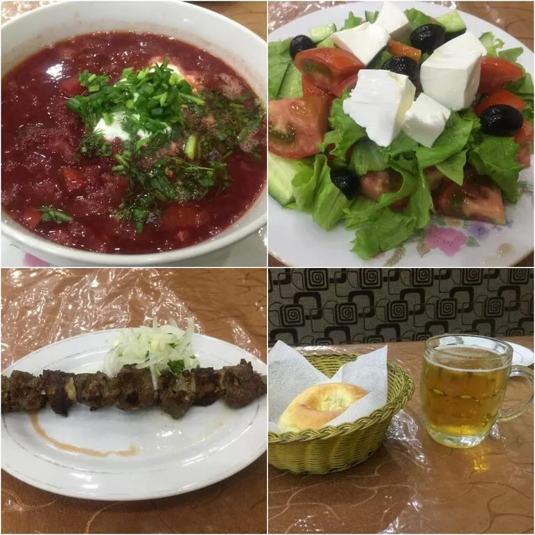 タジキスタンの名物料理シャシリクやボルシチ