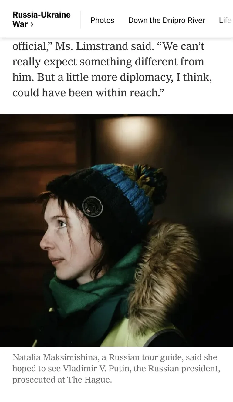 ニューヨークタイムスの取材記事にのっているスバールバル諸島のバレンツブルグにいるロシア人の観光ガイド