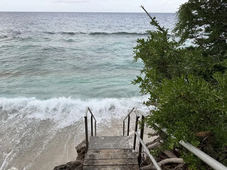 クリスマス島のEthel Beachへと続く階段