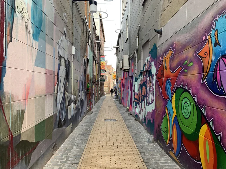 オランダのフローニンゲンにあるPapengang Groningenのアート