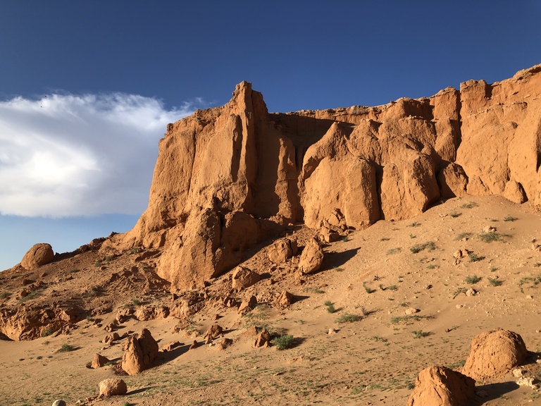 ゴビ砂漠の観光 バヤンザグ Flaming Cliffs