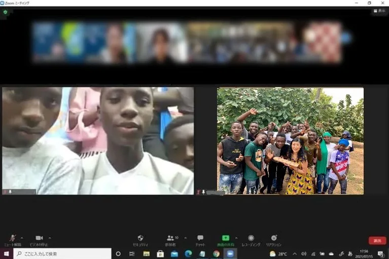 VPNを使ってオンライン授業をしている様子