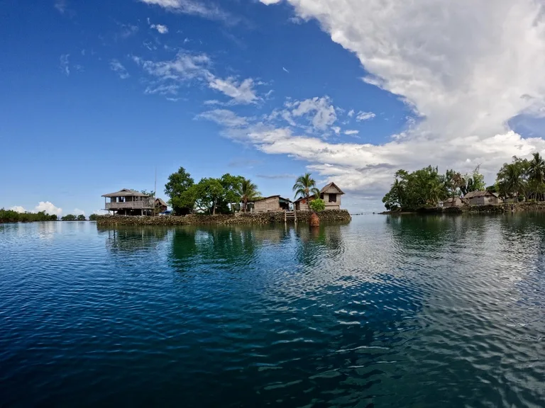 ソロモン諸島マライタ島のLanga langa lagoon ラグーンと人工島