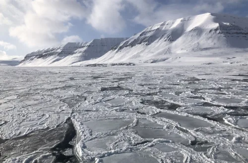 スバールバル諸島（svalbard）の流氷と氷山