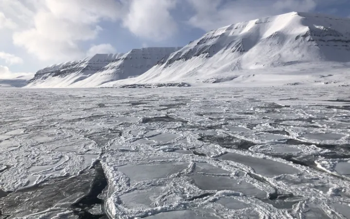 スバールバル諸島(svalbard)の流氷と氷山