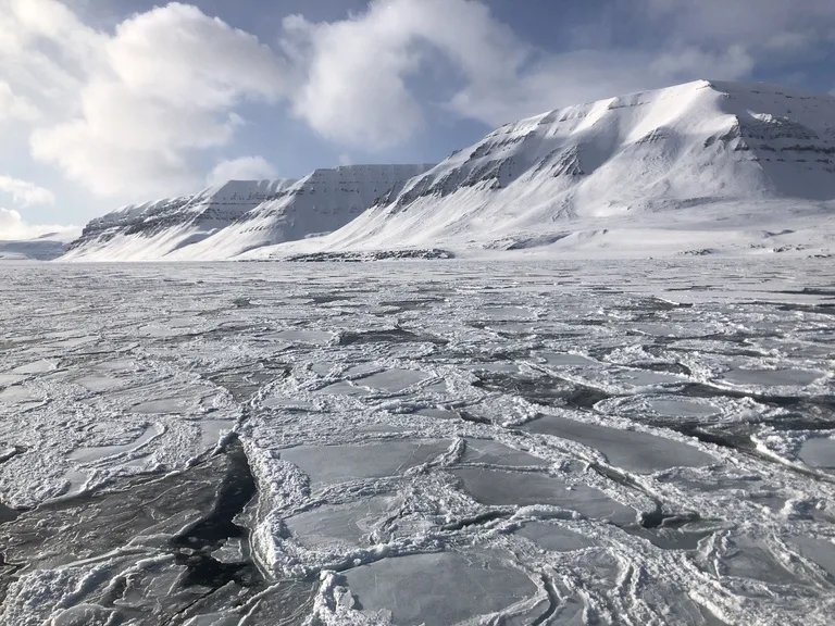 スバールバル諸島（svalbard）の流氷と氷山