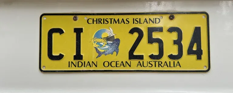 オーストラリア領クリスマス島の車のナンバープレート