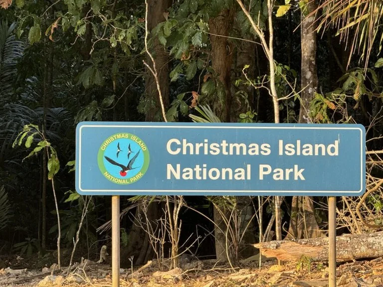 クリスマス島国立公園の看板