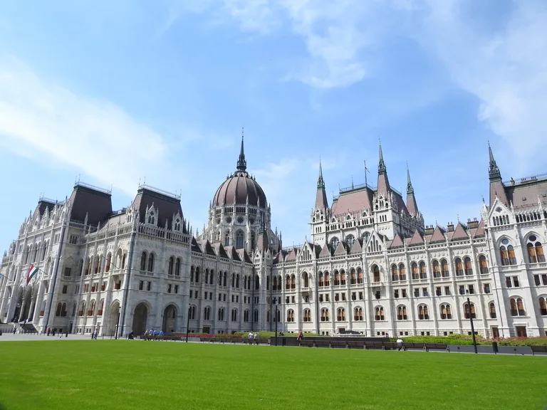 ハンガリーのブダペストにあるHungarian Parliament Building（国会議事堂）の外観