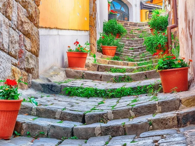 ハンガリーのセンテンドレ（Szentendre）の可愛い石畳の階段