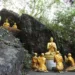 ルアンパバーンのプーシーの丘（Phousi Hill）にある仏像