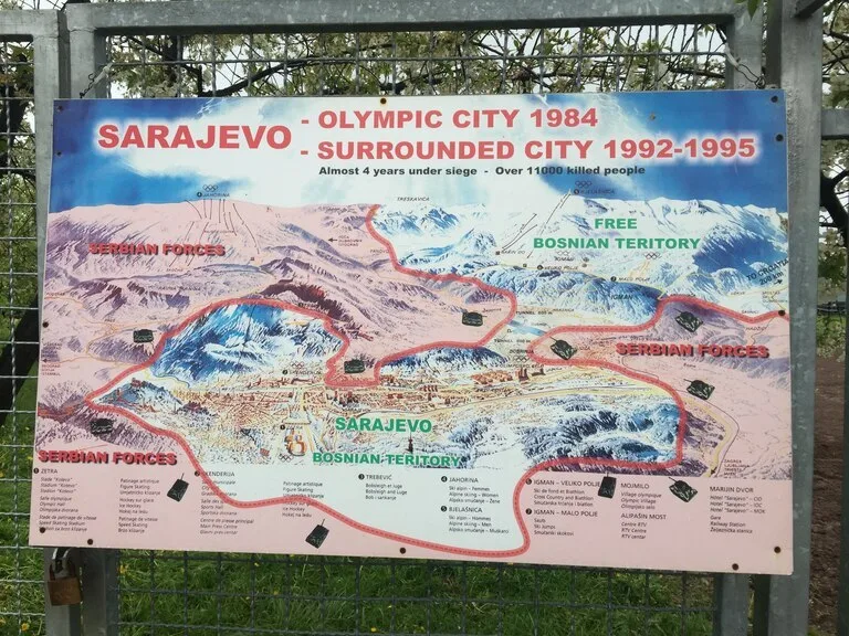 トンネル博物館の資料、区域分けの地図