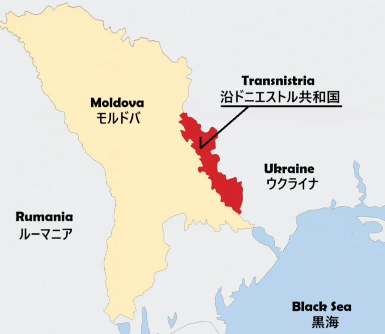 沿ドニエストル共和国の地図