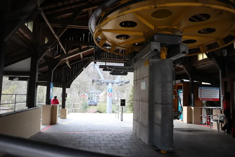 ルクセンブルクのヴィアンデン・ケーブルカーの乗り場