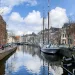 オランダ、フローニンゲン（Groningen）の運河の風景