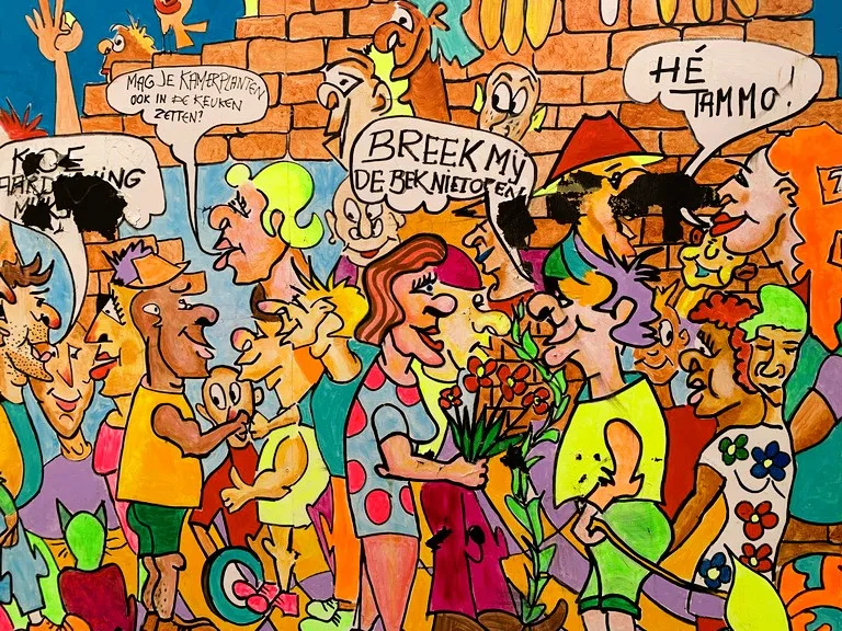 オランダのフローニンゲンにあるPapengang Groningenのアート