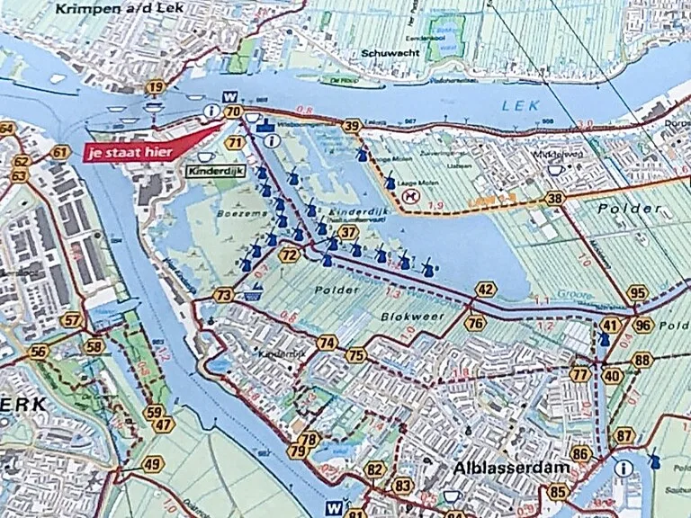 オランダ・キンデルダイク(Kinderdijk)の地図