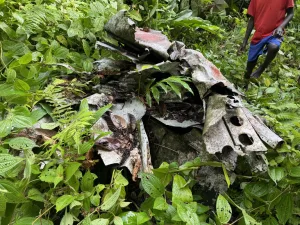 ブーゲンビル島のジャングルに残る山本五十六搭乗機の残骸