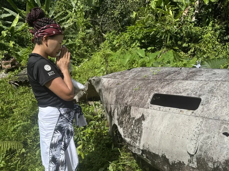 山本五十六墜落機に手向けられた折り鶴と祈り(ブーゲンビル島)