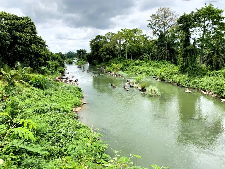 コートジボワールのティアサレ(Tiassalé)の風景